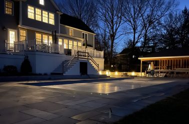 Bluestone pool deck in progress