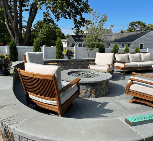 Elevated Patio with firepit