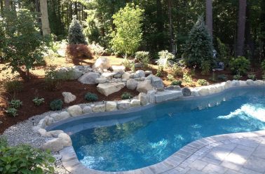 Waterfall with pool