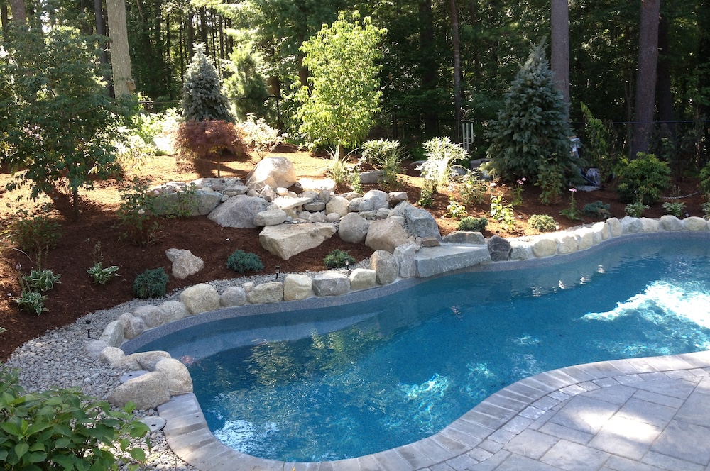 Waterfall with pool