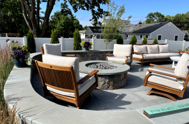 Elevated Patio with gas firepit