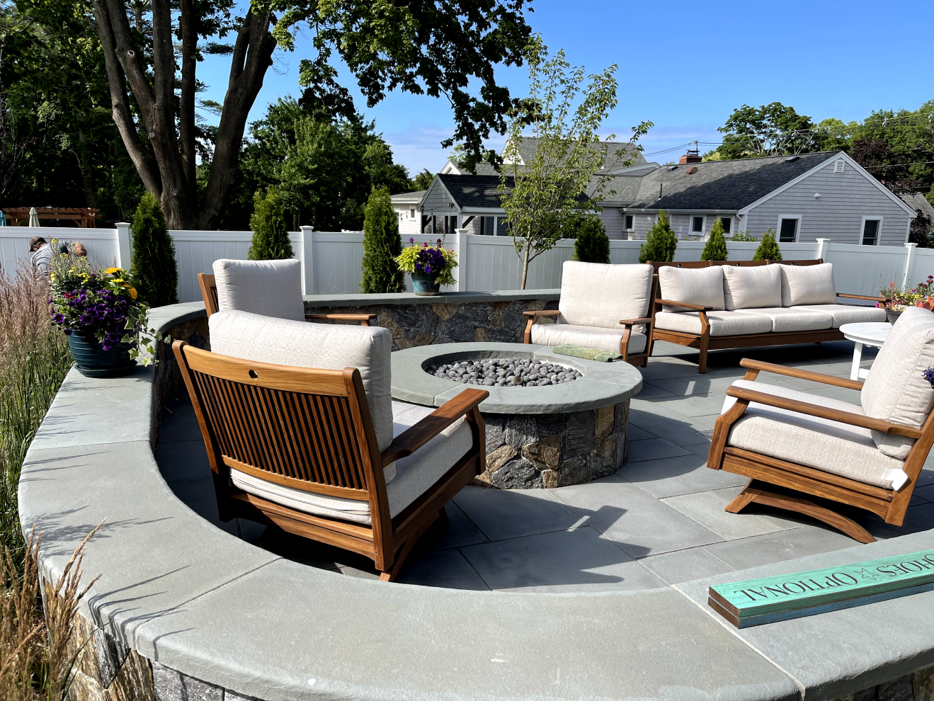 Elevated Patio with gas firepit