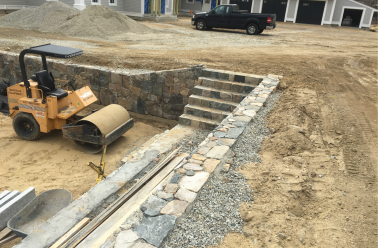Hardscape in progress