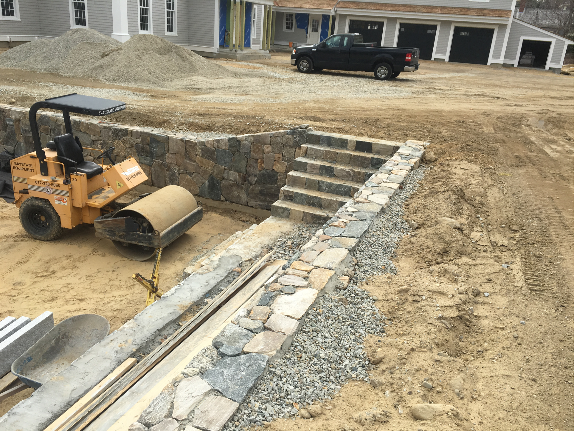 Hardscape in progress