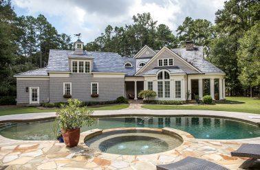 New England home with pool install
