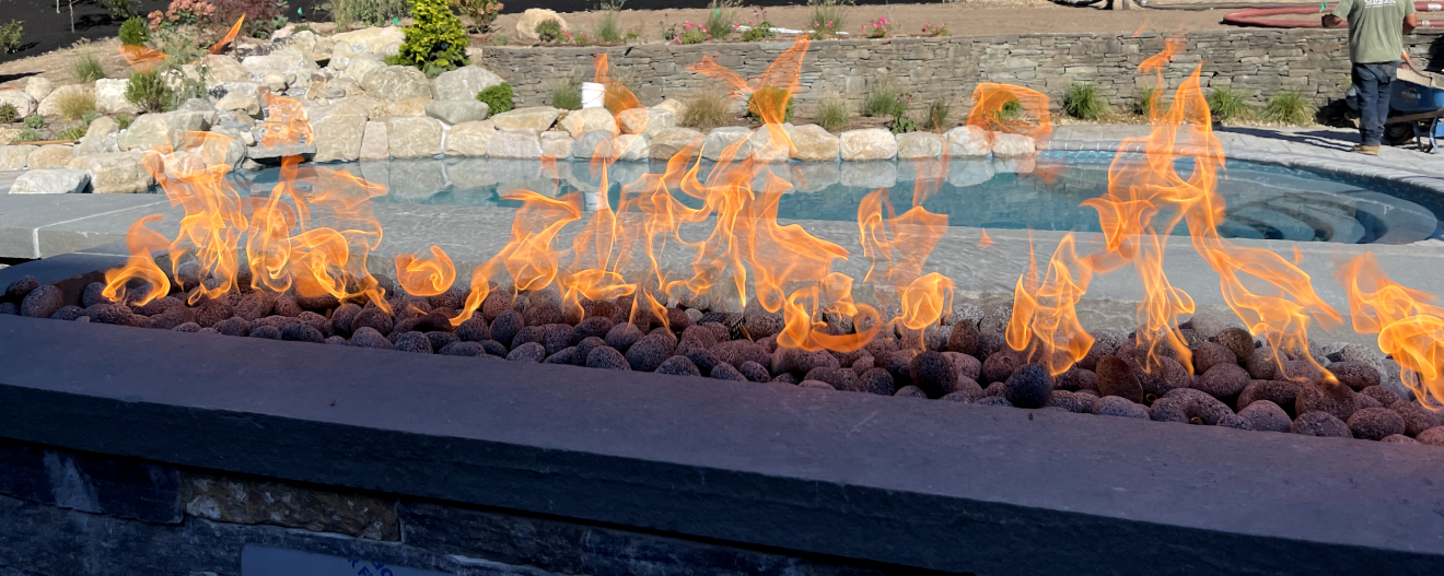 linear gas firepit